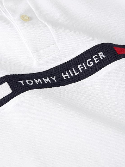 Tommy Hilfiger Men's White Short Sleeve Casual Polo T-Shirt  | Tommy Hilfiger  in Lebanon