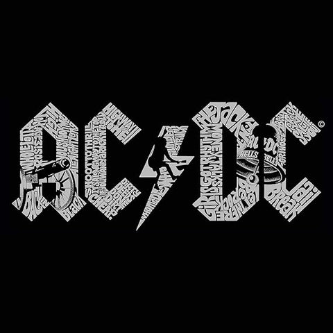 La Pop Art Women's Black ACDC Song Title Word Art Long Sleeve Blouse | La Pop Art In Lebanon