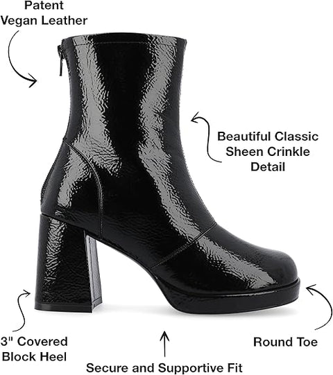 Journee Collection Women's Black Comfort Foam Aylani Booties | Journee Collection In Lebanon
