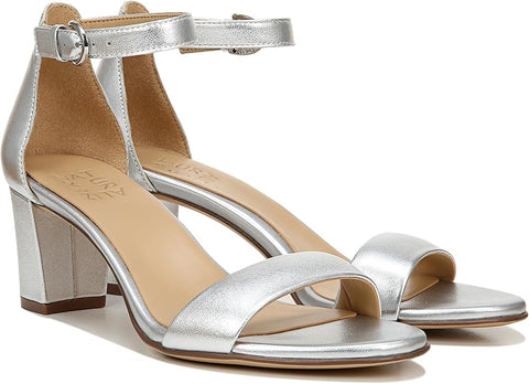 Naturalizer Women's Silver Vera Ankle Strap Dress Sandals | Naturalizer In Lebanon