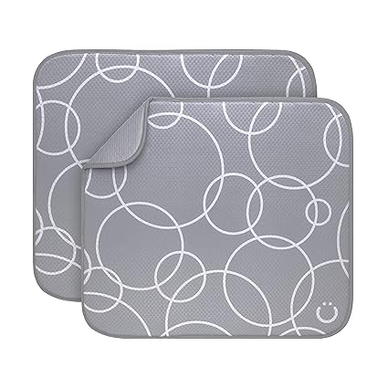 Ubbi Grey Microfiber Dish Drying Mat, Pack of 2 | Ubbi In Lebanon