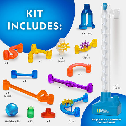 Blue Marble National Geographic Marble Run with Motorized Elevator 95-Piece Marble Maze Kit |Blue Marble In Lebanon