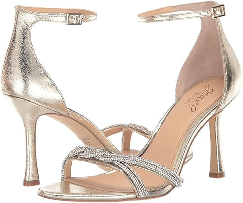 Jewel Badgley Mischka Women's Gold Vani Heeled Sandal | Jewel Badgley Mischka In Lebanon