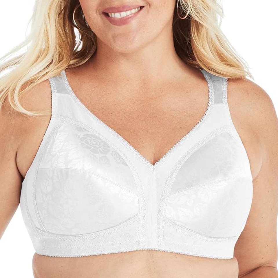 Playtex Women's White 18 Hour Comfort-strap Wireless Bra