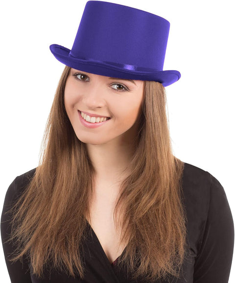 Bristol Novelty Vibrant Purple Satin Top Hat |Bristol Novelty In Lebanon