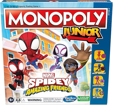 Hasbro Monopoly Junior Marvel Spidey and His Amazing Friends Edition Board Game | Hasbro In Lebanon