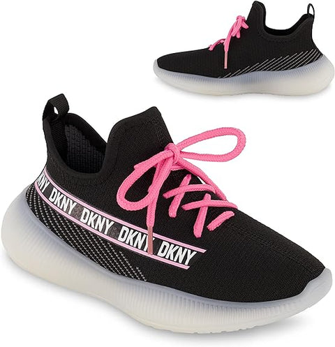 DKNY Girl's Black Sneakers ACS135 shr