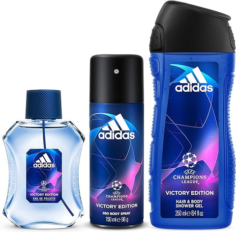 Adidas Champions League Uefa V Eau de Toilette 100ml + Shower Gel 250ml + Deodorant Body Spray 150ml