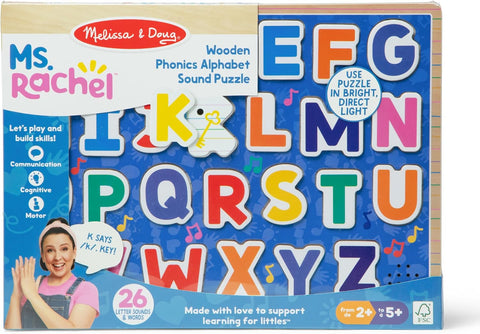 Melissa & Doug Ms. Rachel Wooden Phonics Alphabet Light-Activated Sound Effects Puzzle | Melissa & Doug In Lebanon