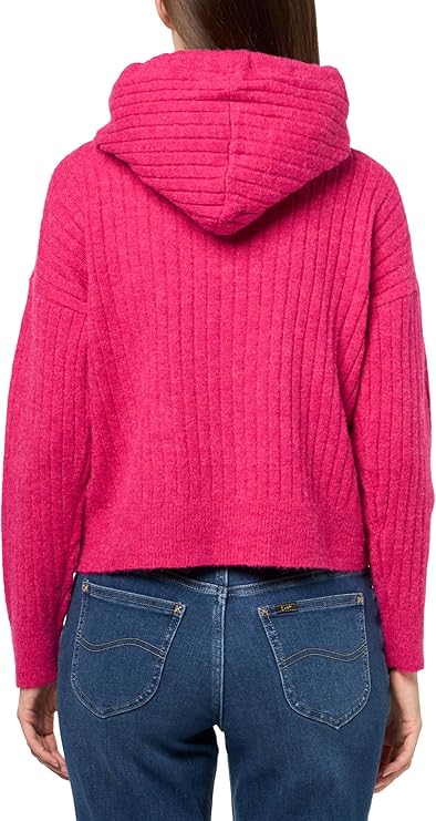 Lucky Brand Women's Fuchsia Ribbed Hoodie|Lucky Brand In Lebanon