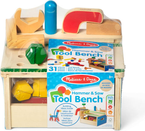 Melissa & Doug Hammer and Saw Tool Bench Wooden Building Set |Melissa & Doug In Lebanon