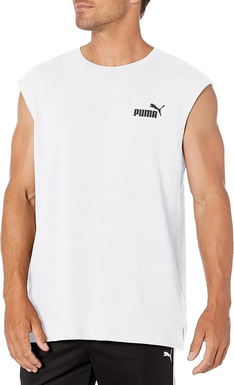 Puma Men's White Essentials Sleeveless Tech Blouse | Puma In Lebanon