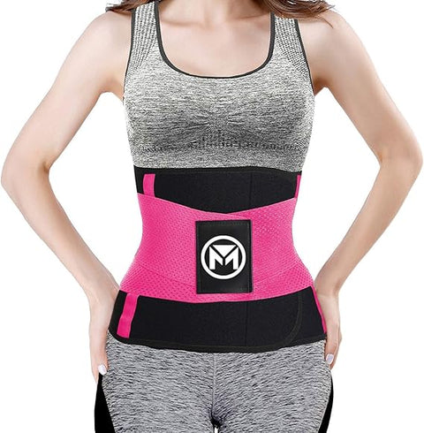 Moolida Black & Fuchsia Waist Weight Loss Workout Fitness Trainer Belt | Moolida In Lebanon