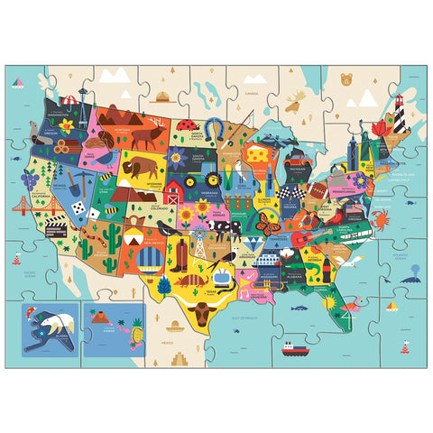 Mudpuppy Map Of The USA – 70 Piece Geography Puzzle |Mudpuppy In Lebanon