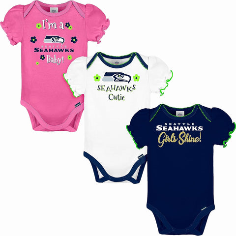 Gerber NFL Seattle Seahawks Baby-Girl 3 Pack Bodysuit | Gerber  In Lebanon