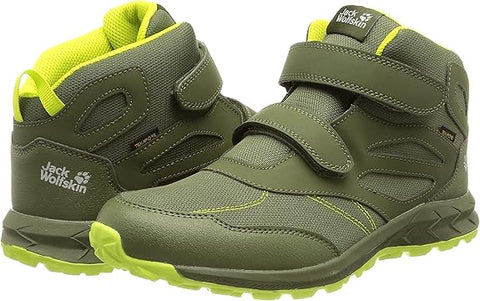 Jack Wolfskin Boy's Green Woodland Texapore Mid VC K Sneakers |Jack Wolfskin in Lebanon