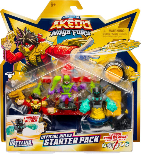 Legends of Akedo Ninja Fury Official Rules Starter Pack Of 3 Warriors | Akedo In Lebanon