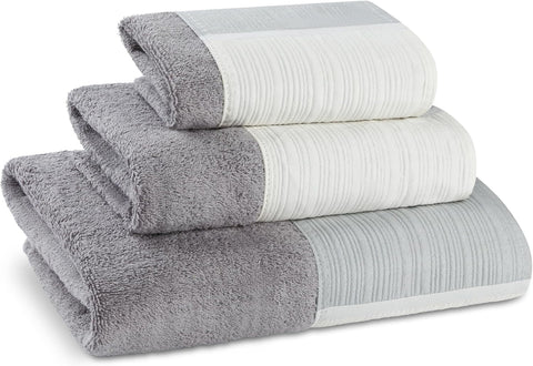 Popular Bath Gray Modern Line 3 Piece Towel Set |Popular Bath In Lebanon