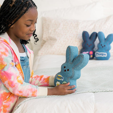 Peeps Animal Adventure Shaggy Denim Bunny Plush | Peeps In Lebanon