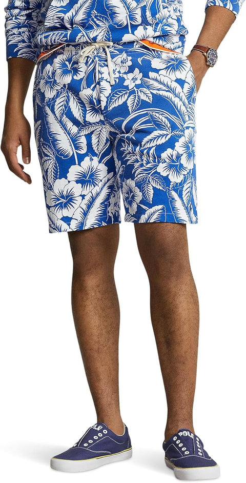 Polo Ralph Lauren Men's White & Blue Floral Spa Terry Shorts | Polo Ralph Lauren In Lebanon