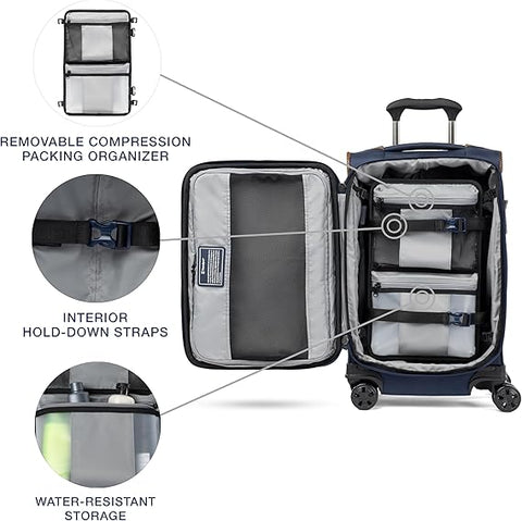 Travelpro Navy Crew Classic Lightweight Softside Expandable Carry on Luggage Bag 22 in x 14 in x 9 in | Travelpro In Lebanon