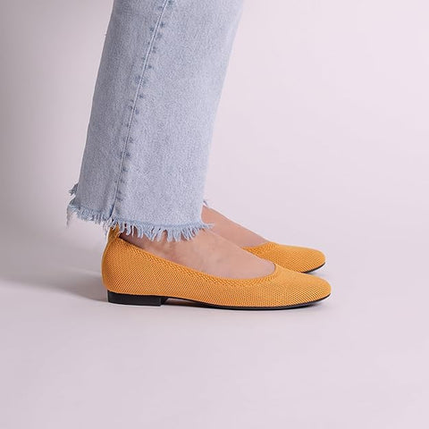 MIA Women's Mustard Rasia Round Toe Ballet Flat | MIA In Lebanon