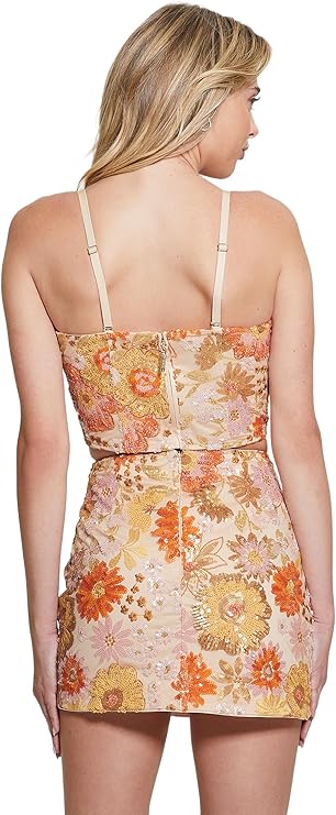 Guess Women's Mulri Fia Floral Sequin Bustier Crop Top | Guess  in Lebanon