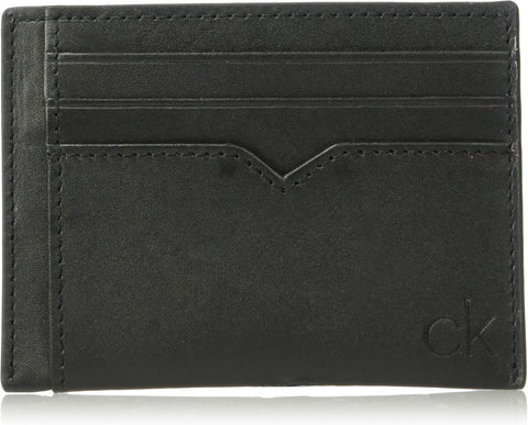 Calvin Klein Men's Black Leather Card Case | Calvin Klein In Lebanon