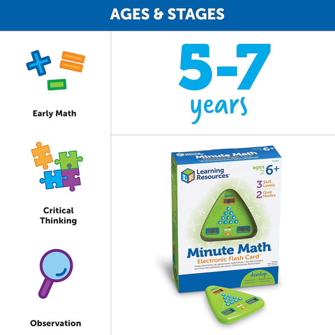 Learning Resources Minute Math Electronic Flash Card |Learning Resources In Lebanon