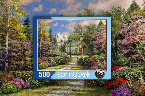 Springbok's 500 Piece Jigsaw Puzzle Mountain View Chapel |Springbok In Lebanon