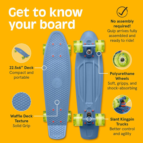 Retrospec Quip Mini Cruiser Skateboard 22.5" | Retrospec In Lebanon