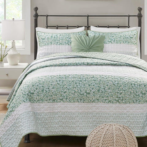 Madison Park Seersucker Floral Coverlet 4-Piece Quilt Sets | Madison Park In Lebanon