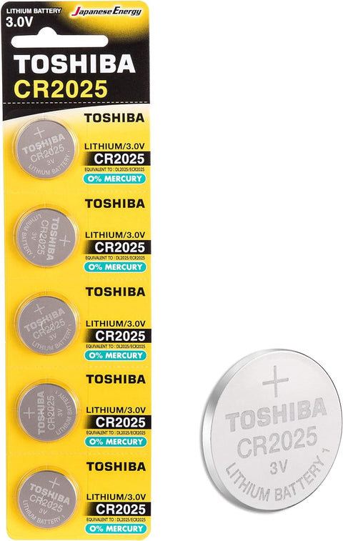 Toshiba CR2025 3V Lithium Battery 5 Pieces