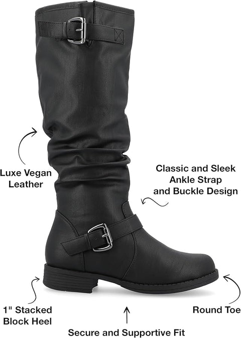 Journee Collection Women's Black Stormy Boots | Journee Collection In Lebanon