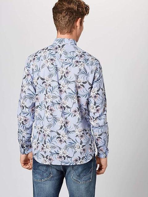 Jack & Jones Men's Baby Blue Floral Shirt  | Jack & Jones In Lebanon