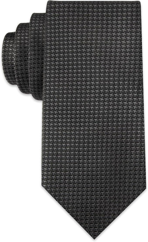 Calvin Klein Men's Charcoal Tonal Houndstooth Tie | Calvin Klein In Lebanon