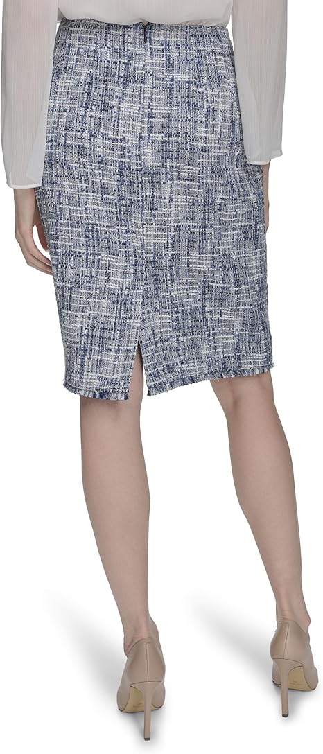 Calvin Klein Women’s Cream Multi Tweed A-Line Midi Skirt | Calvin Klein In Lebanon