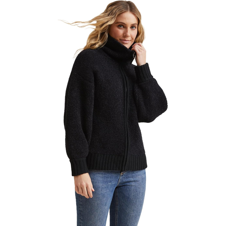 Kashwere Women's Black Cozy Full Zip Jacket