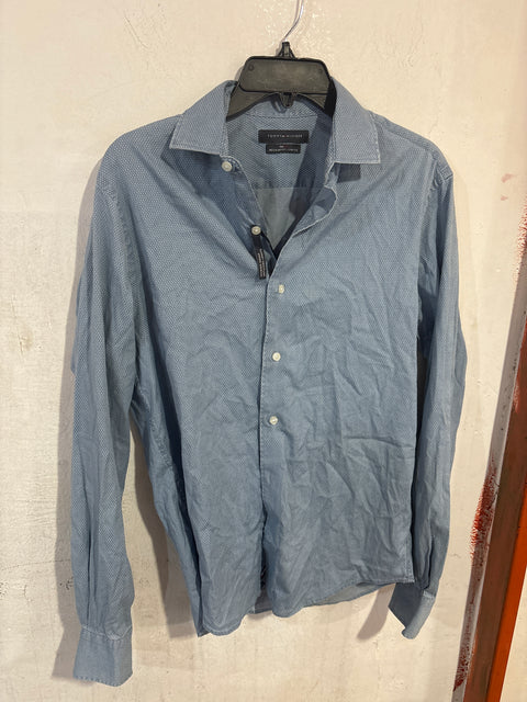 Tommy Hilfiger Men's Light Blue Dotted White Shirt   | Tommy Hilfiger  in Lebanon