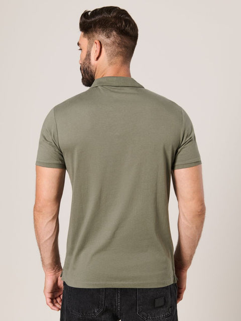 Sinsay Men's Olive Green Short Sleeve Polo T-Shirt | Sinsay In Lebanon