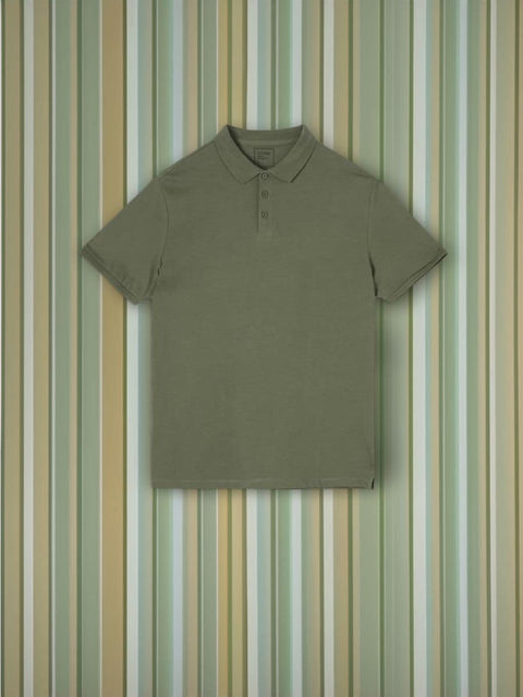 Sinsay Men's Olive Green Short Sleeve Polo T-Shirt | Sinsay In Lebanon