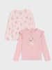 Sinsay girls dusty rose & pink 2 pack print blouse AYA