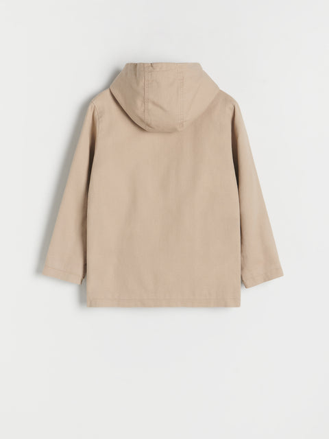 Reserved Boy's Beige Cotton Parka Jacket | Reserved In Lebanon