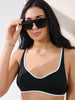 Sinsay Women’s Black Ribbed Sporty Bikini Top | Sinsay in Lebanon