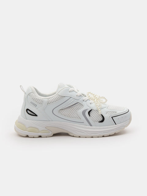 Sinsay  Women's White With Bow Sneakers | Sinsay in Lebanon