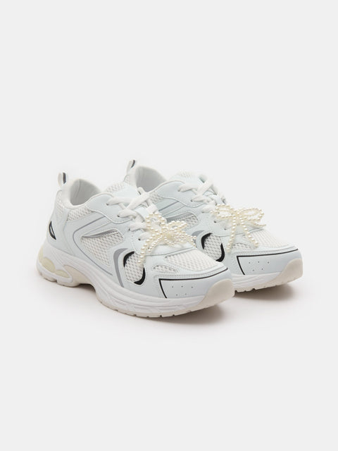 Sinsay  Women's White With Bow Sneakers | Sinsay in Lebanon