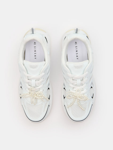 Sinsay  Women's White With Bow Sneakers | Sinsay in Lebanon