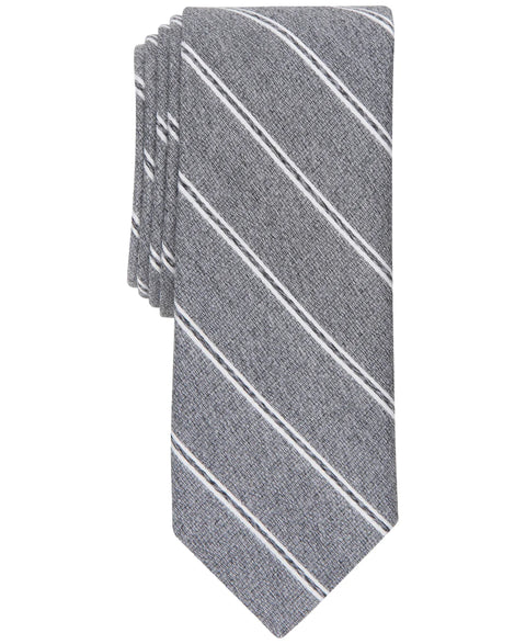 Bar III Men's Gray Richardson Stripe Tie ABL445