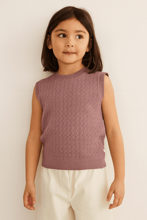 POMPdeLUX Girl's Purple Maggie Knit Top| POMPdeLUX in Lebanon