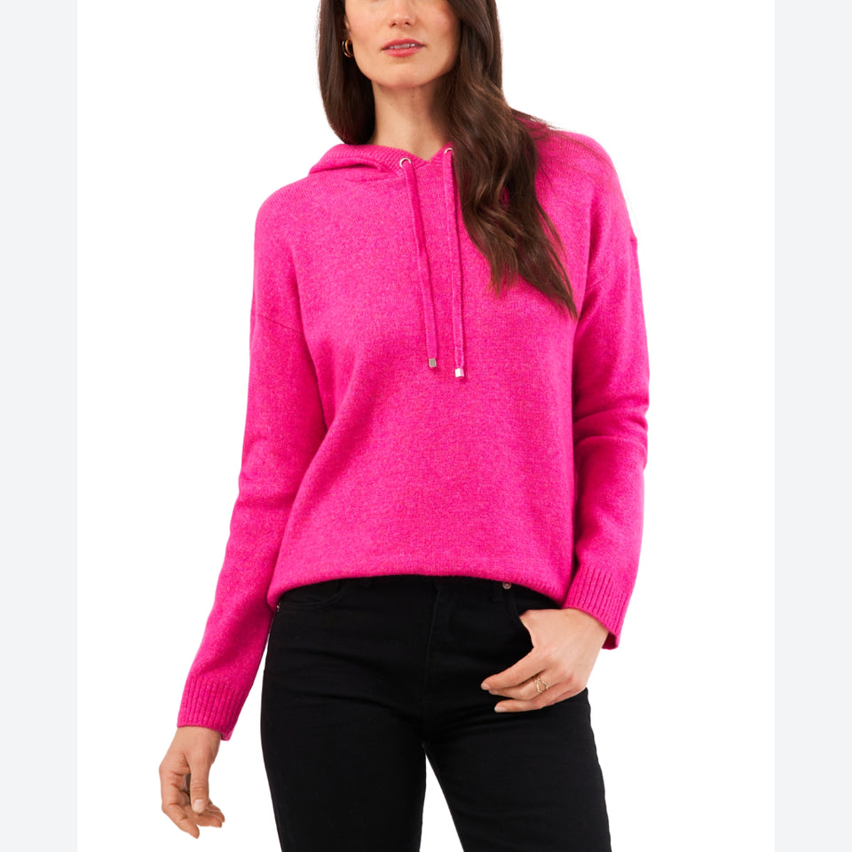 Vince Camuto Women's Fuchsia Cozy Pullover Hoodie